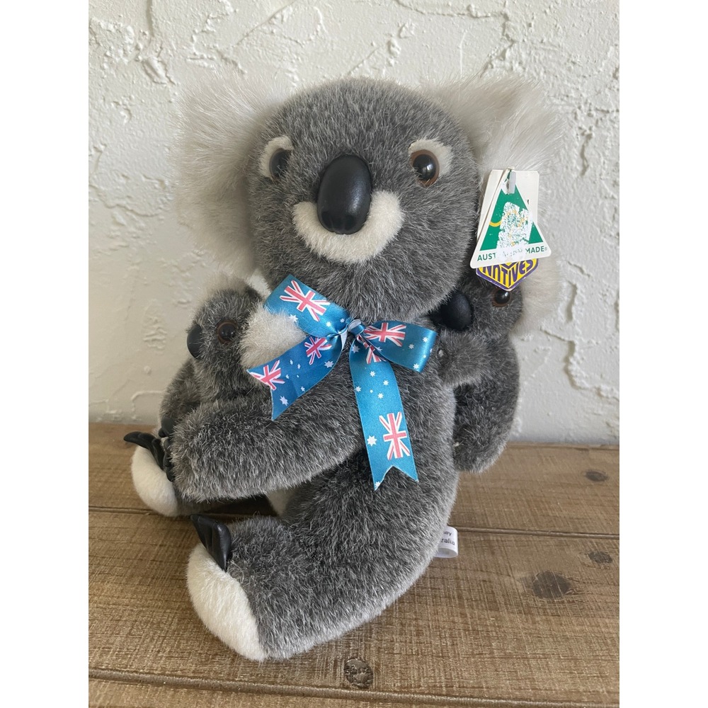 Oz Natives Koala Plush Mother and Babies Joeys Australian Made Sydney Souvenir